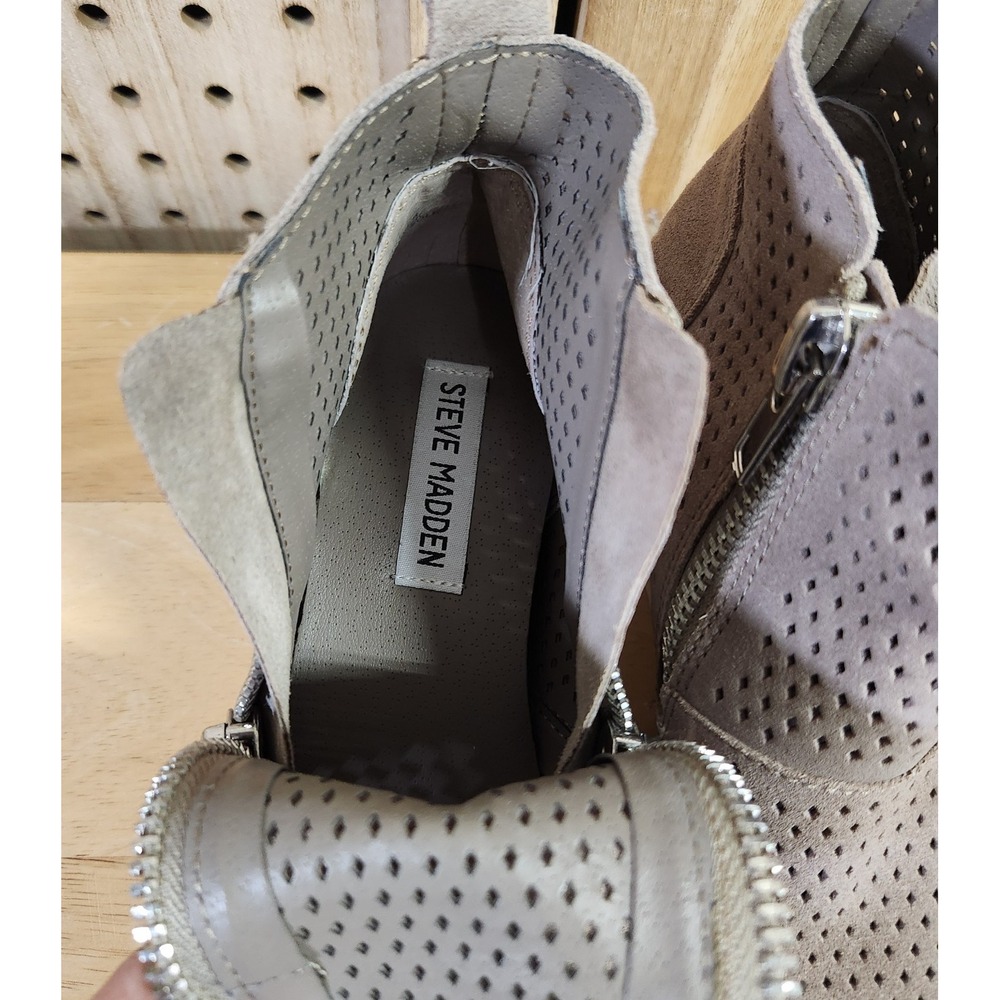 Steve Madden Wedgie-P Ankle boots Women's size 6 Double Zip - Picture 6 of 7